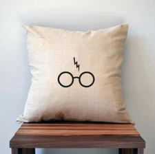 Harry Potter Glasses Pillow Cover, 18 x 18 Pillow Cover, Harry Potter Décor
