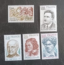 1977 Timbre France Neuf  N 1952,1953,1954,1955,1956,non oblitérés,Très bon état.