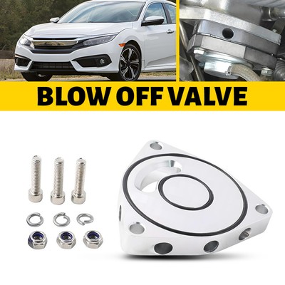 Turbo Blow Off Valve Spacer BOV Adapter Silver For 2015-21 Honda Civic Vortex E
