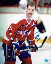 Rod Langway Washington Capitals Signed Autographed 8x10 Photo