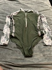 SHEIN long Sleeve Zip Up Swimsuit Teen 13Y