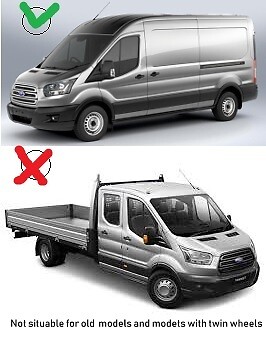4x16" Wheel trims wheel covers for Ford Transit 2014 - 2019 black 16" - Picture 3 of 5