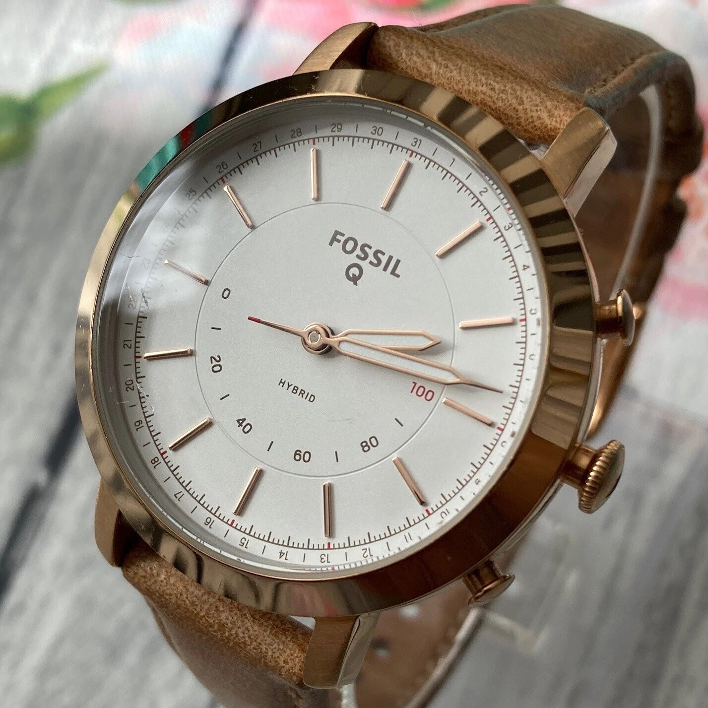 Fossil Q Ladies Rose Gold Steel Smartwatch for iPhone Android 36mm