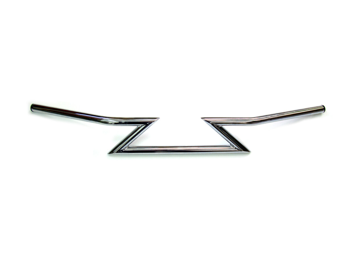 Chrome 4 inch Z Handlebars without Indents fits Harley Davidson