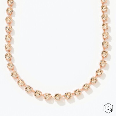 Touchstone Crystal by Swarovski MINI GLITZ BLUSH Necklace Rose Gold,Crystal BNIB