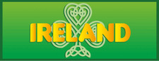 Shamrock Celctic Ireland Gradient Rectangle Car Bumper Sticker Decal