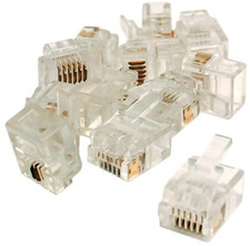 DCC Concepts  6P6C RJ12 Connectors  Data Bus LocoNet  12 Pc s  DCW-6P6C-12