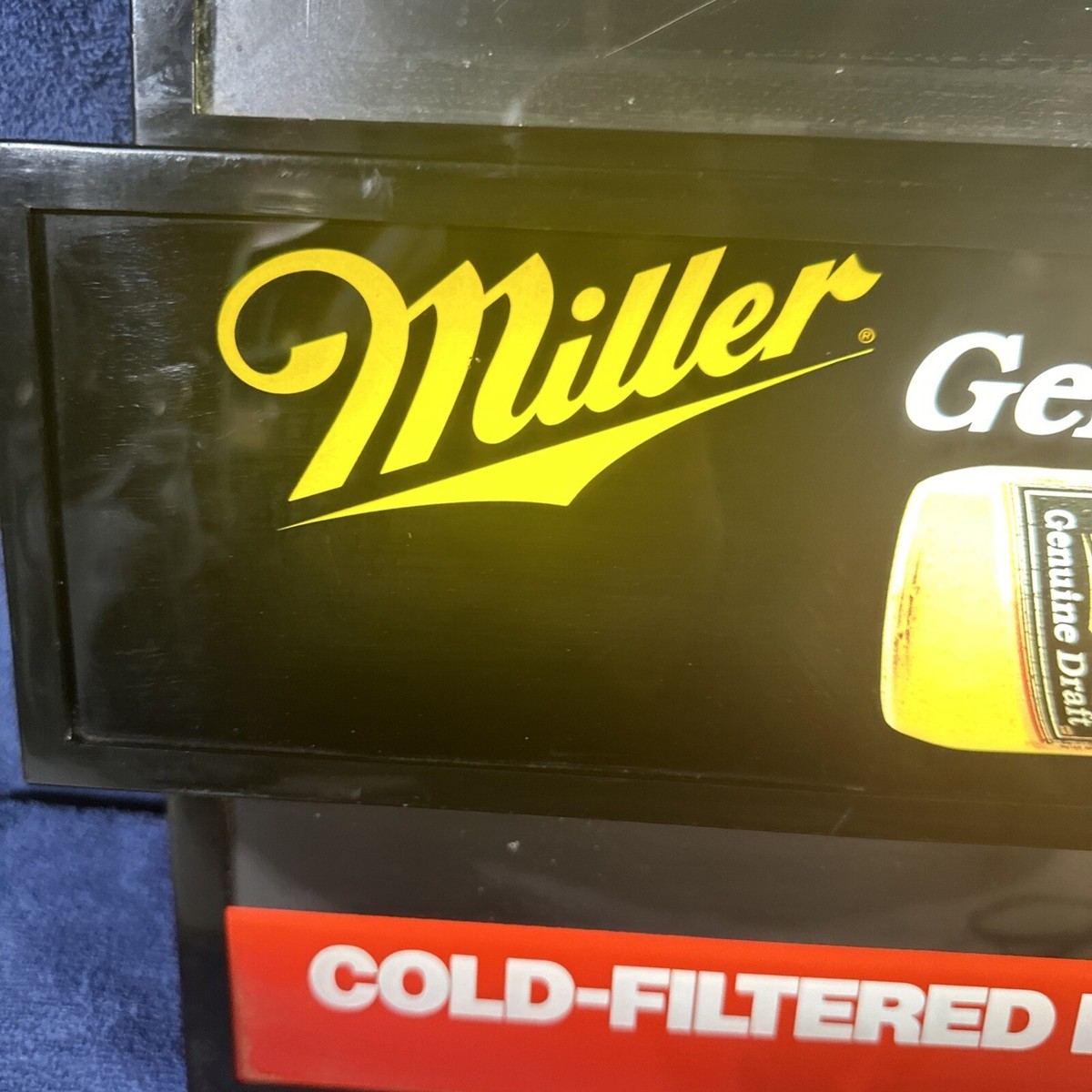 VINTAGE MILLER GENUINE DRAFT BEER LIGHT UP MENU SIGN | eBay