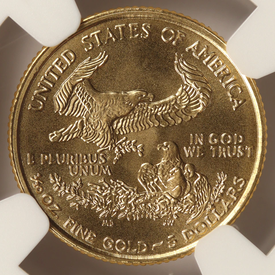 2002 $5 Gold American Eagle NGC MS69 1/10oz .9167 Fine - Image 4 of 4