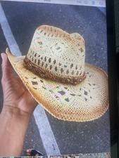 Straw Cowboy Hat for Women and Men with Shape-It Brim, Western Cowboy Hat