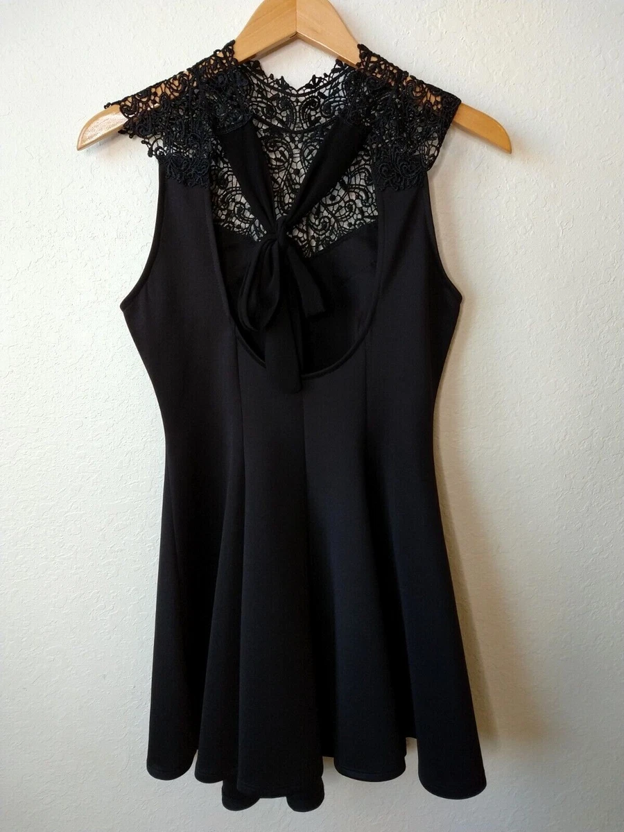 Charlotte Russe Womens Dress Size S Black Lace Sleeveless Cutout