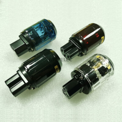 IEC Female Power Plug Red Copper/Gold/Rhodium Plated Hi-Fi Audio Connector