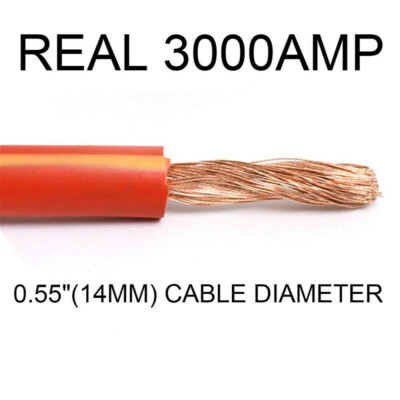 20-Foot 2 Gauge Jumper Cables 3000AMP - Heavy Duty Booster Cables For Cars & Vans