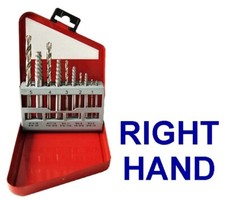 10pc ALLOY RIGHT HAND DRILL BIT AND SCREW EXTRACTOR SET EASY OUT BOLT CHIB0225R