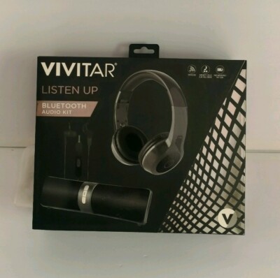 Vivitar Listen Up 3-Piece Bluetooth Audio Kit Speaker Headphone Ear buds NEW NIB