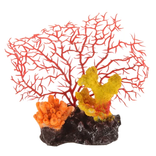 1 Pcs Colorful Coral Reef Decor Mini Faux Coral Decor for Aquarium 12.5x13cm