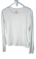 Mountain Hardwear Womens Base Layer Long Sleeve Top Size Large White READ