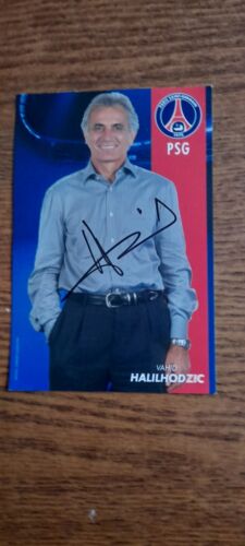 VAHID HALILHODZIC official card PARIS SG signed signée- Authentic autograph PSG - Photo 1/2