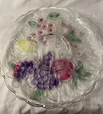 Mikasa Savoir Vivre ~ 15” Glass Divided Platter ~ Wild Orchard