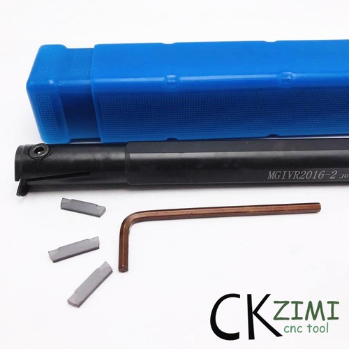 1× MGIVR2016-2 CNC Internal Grooving Holder Tool + 10Pcs 2mm Carbide Inserts - Picture 2 of 3