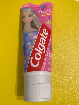  COLGATE BARBIE SPARKLING BUBBLE FRUIT TOOTHPASTE - NEW SEALED