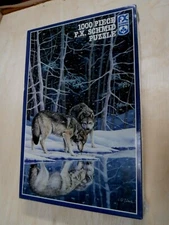  FACTORY SEALED Wolf Puzzle by F.X. Schmid COMPANIONS 1000 Piece Wolves 1991