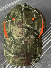 Mossy Oak Camo Cap with Orange Trim Adjustable Back New without Tag
