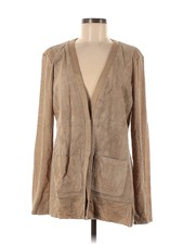 Ecru Women Brown Leather Jacket M