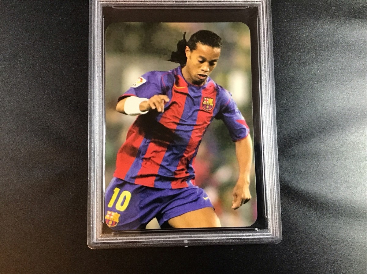 RONALDINHO 2005 Mundicromo MVP Round Corners Card PSA 8 La Liga