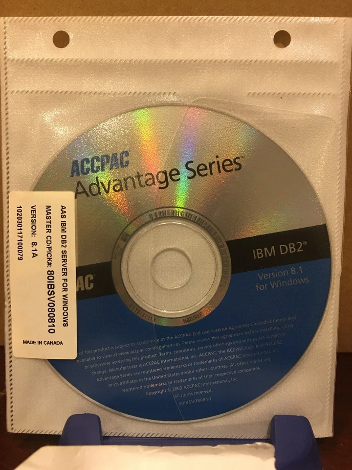 RARE Brand New ACCPAC Advantage Series for IBM DB2 Master CDs. Windows And Linux - Image 2 of 4