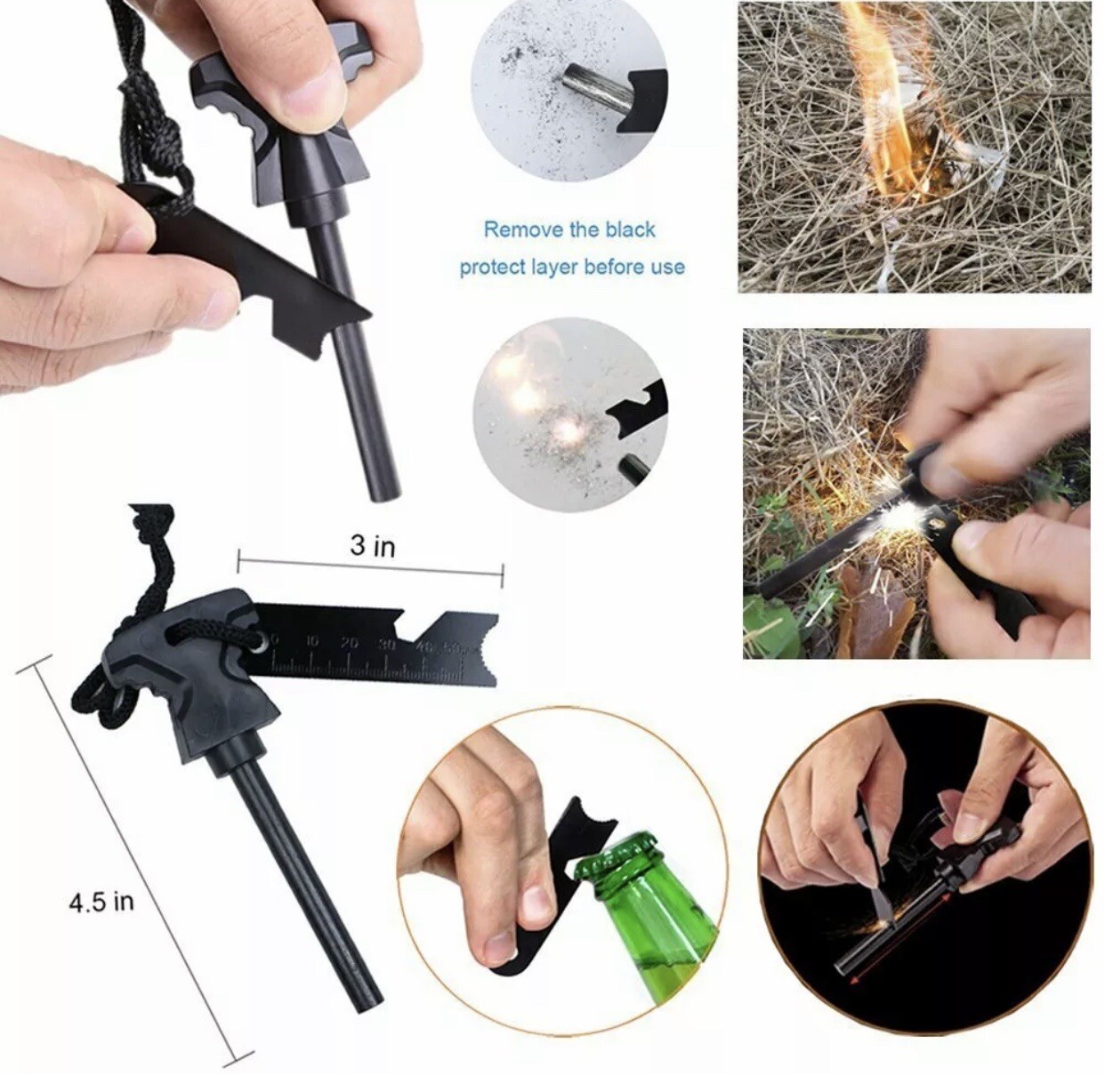 14 in 1 Survival Kit- Outdoor gear kit for Hiking/ Camping/ Outdoor Adventures