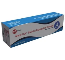 Medi-Cut Sterile Disposable Scalpels, Size 10, Dynarex, 10/box, 4110, 1 box