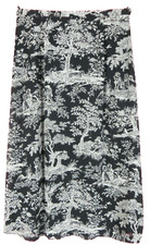 SK16265- TALBOTS Women's Viscose A-Line Skirt Landscape Black White Size 10P