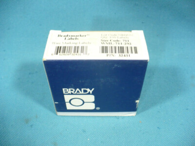 Brady 32431 WML-711-292 Bradymarker Wire Marking Labels Size Code 711 New in Box