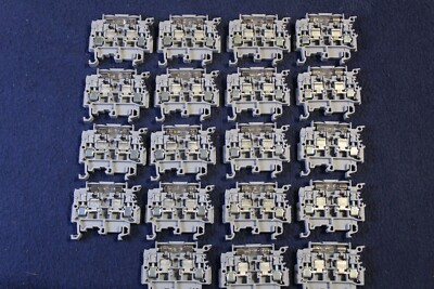 Qty19 Entrelec 1SNA115663R2300 M4 8mm DIN-Rail Fuse Block w/ 24V Blown Fuse Lamp