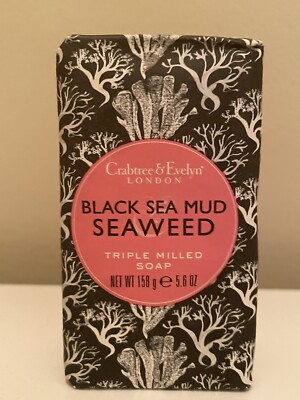 Crabtree & Evelyn BLACK SEA MUD SEAWEED Triple Milled Soap 5.6 oz 158g~ New