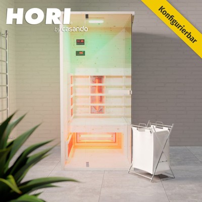 HORI Saunakabine Komplettsauna Inkl. Infrarotstrahler Heimsauna Innensauna