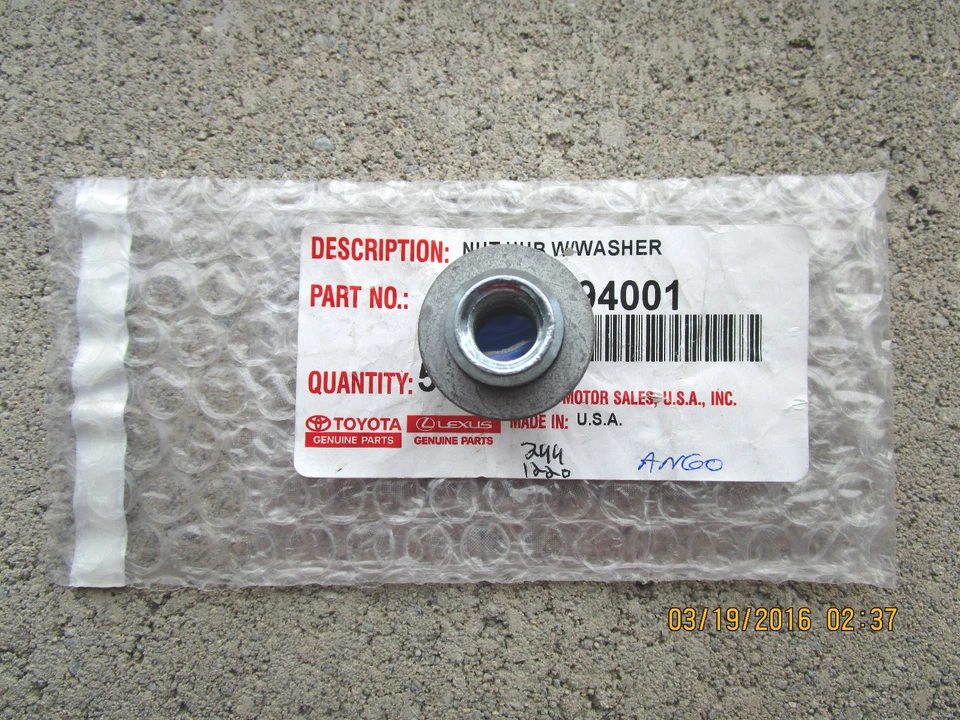 10 - 14 LEXUS HYBRID RX450H 3.5L 6Cyl PORCA DE RODA DE LIGA CROMADA COM ARRUELA NOVA - Imagem 4 de 4