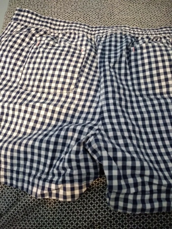 Lands End Girls Short Lot Size16+, 2 Pair black/white Checked