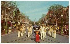 Postcard Disneyland Mickey Mouse And Disneyland Band