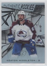 2021 Upper Deck SP Game Used Authentic Rookies 51/67 Keaton Middleton #127 5b7