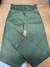 Halara Seamless Flow High Waisted Cinch Leggings Size M Full Length Winter Moss