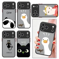 Custom Animal Matte Hard PC Cover Case For iPhone 16 17 Pro Samsung S24 S25 S26