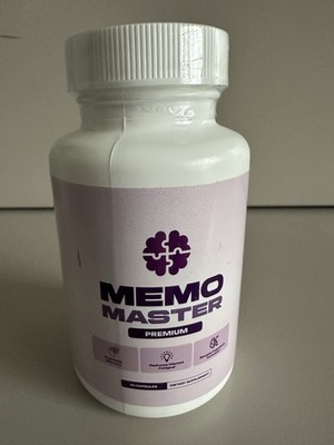 Memo Master Premium Dietary Supplement 30 Capsules B1 B6 B12 Green Coffee Bacopa