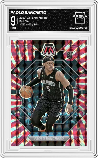 Paolo Banchero 2022 Panini Mosaic #251 FOTL Pink Swirl Prizm RC Jersey # 5/20