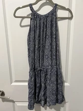 Gap Romper Blue & White Sleeveless Size Medium