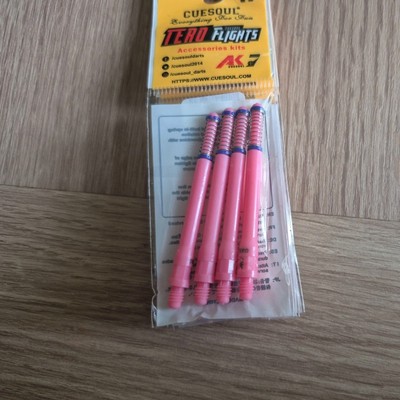 Cuesoul Tero System Dart Schäfte Shafts Standard AK7 + 8H53 4er Set Pink