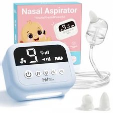 HEYVALUE Nasal Aspirator for Baby, Hospital Grade Nose Sucker with 9 Levels Suct