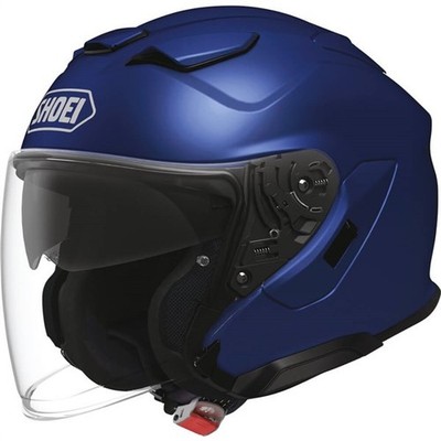 Shoei J-Cruise 3 Open Face Helmet | Matte Metallic Blue | DOT ; ECE 22-06