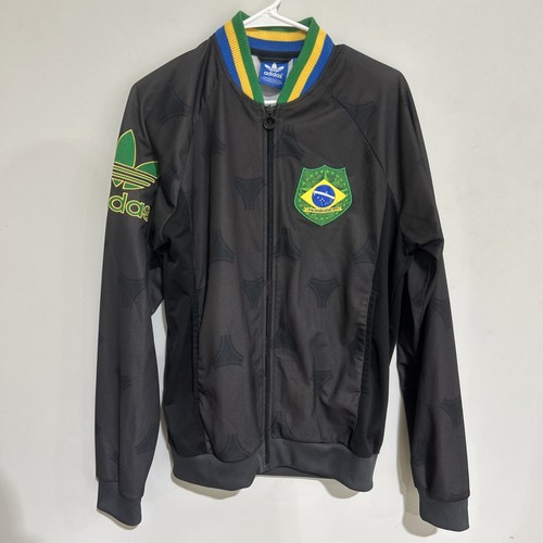 Adidas Original Brazil National Track ZIPPERED Jacket USA SIZE LARGE